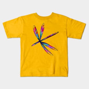 Single Rainbow Dragonfly Kids T-Shirt